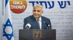 לפיד צילום: Yonatan Sindel/Flash90 פוליטי