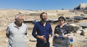 ישראל גנץ  במהלך הסיור צילום: דוברות בנימין חדשות