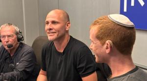 יורם ארבל, אבי נימני ואביחי שלי באולפן המונגש של המונדיאל צילום: ללא טלוויזיה