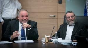 ליברמן וגפני בימים אחרים צילום: Yonatan Sindel/Flash90 פוליטי