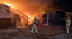 הצתת מתבן, ארכיון צילום: דוברות כב"ה צפון חדשות