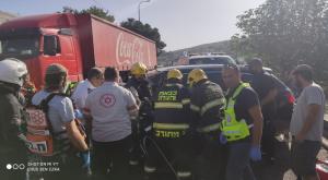 זירת התאונה צילום: דוברות כבאות והצלה לישראל | מחוז יו"ש התיישבות