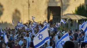 החוגגים במצעד הדגלים צילום: ללא חדשות
