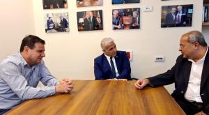 לפיד עם טיבי ועודה צילום: דוברות יש עתיד חדשות
