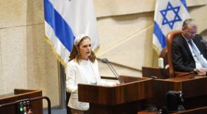 נאום הבכורה של חברת הכנסת וולדיגר צילום: דוברות הכנסת חדשות