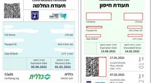 דרכון ירוק, תעודת מחלים צילום: צילום מהמסמך של האגודה חדשות