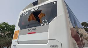 אוטובוס מותקף צילום: איגוד ישיבות ההסדר חדשות