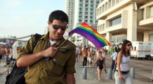 חייל במצעד הגאווה, ארכיון, למצולמים אין קש לכתבה צילום: Matanya Tausig /FLASH90 חדשות