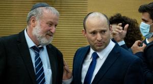 בנט עם מנדלבליט צילום: יונתן סינדל פלאש 90 פוליטי