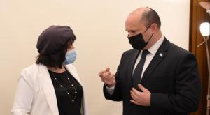 בנט עם עליזה בלוך צילום: עמוס בן גרשום /לע"מ פוליטי