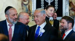נתניהו, סמוטריץ' ודרעי צילום: Olivier Fitoussi/Flash90 פוליטי