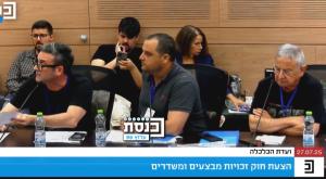 השחקן גיא לואל בוועדת הכלכלה |  צילום: צילומסך ערוץ כנסת חדשות