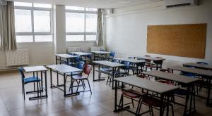 כיתה ריקה ביום הראשון ללימודים, ירושלים |  צילום: Chaim Goldberg,Flash90 חדשות