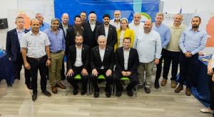 ראשי מועצת יש"ע עם נתניהו בעפרה |  צילום: חיים טויטו דעות