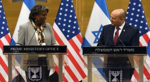 בנט עם שגרירת ארה"ב באו"ם צילום: לע"מ חדשות