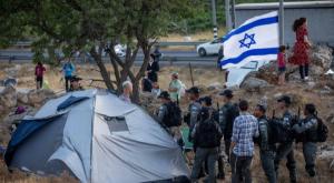 נקודה חדשה בקמה במבצע צילום: Yonatan Sindel\Flash90 התיישבות
