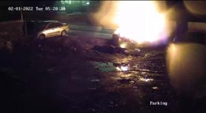 הרכב שהוצת הלילה צילום: מתוך הטוויטר של יושובייב חדשות