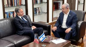 נתניהו ובלינקן צילום: עמוס בן גרשום/ לע"מ חדשות