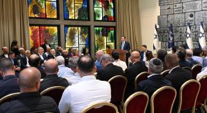הנשיא הרצוג עם ראשי הרשויות, היום צילום: חיים צח/לע"מ פוליטי