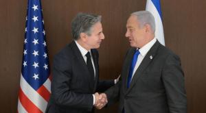 נתניהו ובלינקן צילום: עמוס בן גרשום /לע"מ חדשות