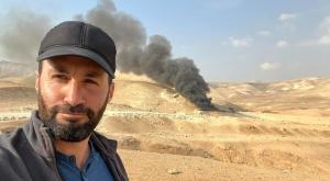 יוני שרון במקום השריפה צילום: יוני שרון חדשות