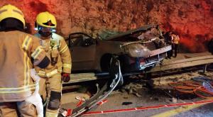 זירת התאונה צילום: דוברות כבאות והצלה לישראל מבזקים