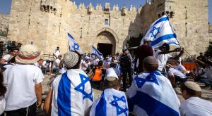 ריקוד דגלים בשנה שעברה, במשטרה מתכוננים צילום: Olivier Fitoussi/Flash90 ביטחון