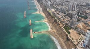 החוף החדש בנתניה, הושלם השלב הראשון צילום: החברה הממשלתית להגנות מצוקי חוף הים התיכון חדשות