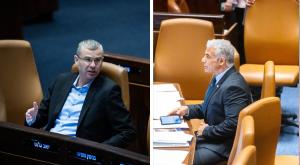לוין ולפיד, קיבל הצעה? צילום:  Yonatan Sindel/Flash90, Olivier Fitoussi/Flash90 פוליטי
