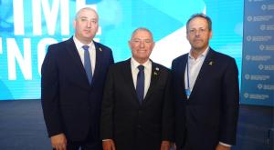 מארק וילף, אלוף (מיל) דורון אלמוג ויהודה סטון צילום: ליאור דסקל, הסוכנות היהודית חדשות