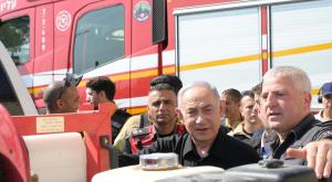 נתניהו בביקור בקריית שמונה צילום: עמוס בן גרשום /לע"מ חדשות