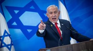 נתניהו במסיבת העיתונאים, צילום: Yonatan Sindel,Flash90 חדשות