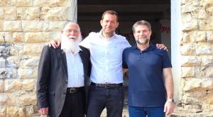 סמוטריץ', דגן והרב לבנון בשא-נור, הבוקר צילום: מועצה איזורית שומרון התיישבות