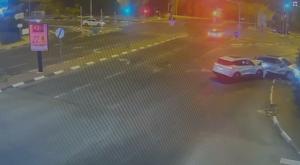 רגע התאונה צילום: דוברות המשטרה פלילים