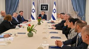 הפגישה הקודמת בבית הנשיא צילום: קובי גדעון/ לע״מ פוליטי