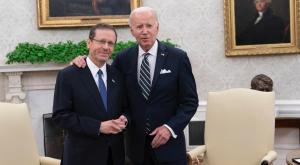הרצוג וביידן, הביקור הרשמי של הנשיא בבית הלבן צילום: Chris Kleponis פוליטי
