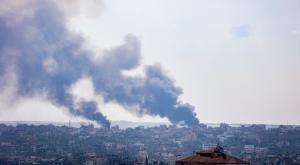 הפצצות צה"ל בעזה, מלחמת חרבות ברזל צילום: Atia Mohammed/Flash90 ביטחון
