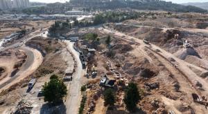 חפירת אמת המים, מבט מלמעלה צילום: אמיל אלג'ם, רשות העתיקות חדשות