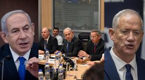 נתניהו, גנץ והקבינט צילום: חיים צח / לע"מ, Chaim Goldberg/Flash90 מדיני