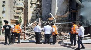קריסת הפיגומים באשדוד צילום: דוברות איחוד הצלה מבזקים