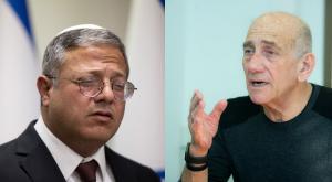 "אויב, רוצח ומחבל". אולמרט תקף, בן גביר לא נשאר חייב צילום: Yonatan Sindel/Flash90  Moshe Shai/FLASH90 פוליטי