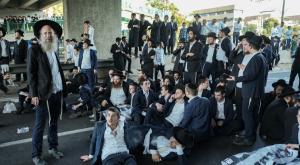 ההפגנות בכביש 4 צילום: Erik Marmor,Flash90 חדשות
