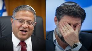 הציונות הדתית בחוץ, בן גביר מזנק צילום: Yonatan Sindel/Flash90,&nbsp;Noam Revkin Fenton/Flash90 פוליטי