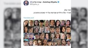 הציוץ של עמיחי אליהו צילום: צילום מסך חדשות