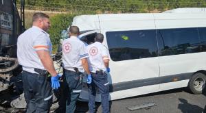 זירת התאונה צילום: מד"א חדשות