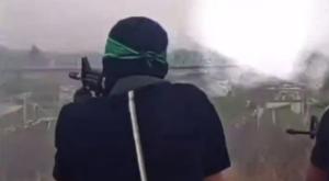 מחבלי חמאס בצרורות ירי לעבר בת חפר צילום: חמאס ביטחון
