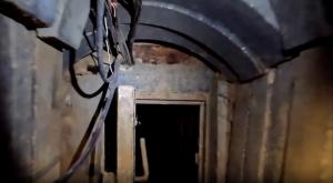 מתחת לכביש הראשי בעזה, מנהרת הטרור שנחשפה צילום: דובר צה"ל, צילום מסך חדשות