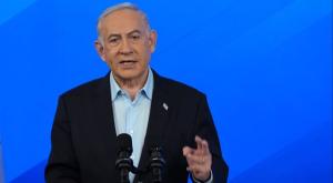 נתניהו במסיבת העיתונאים צילום: לע"מ, צילום מסך חדשות
