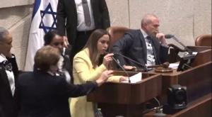 מאי גולן ומילבצקי, השרה הורדה מהדוכן צילום: צילום מסך, ערוץ הכנסת חדשות