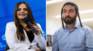 אופירה אסייג הפתיעה את צבי סוכות בשידור חי |  צילום: Chaim Goldberg-Yonatan Sindel/Flash90 טלוויזיה